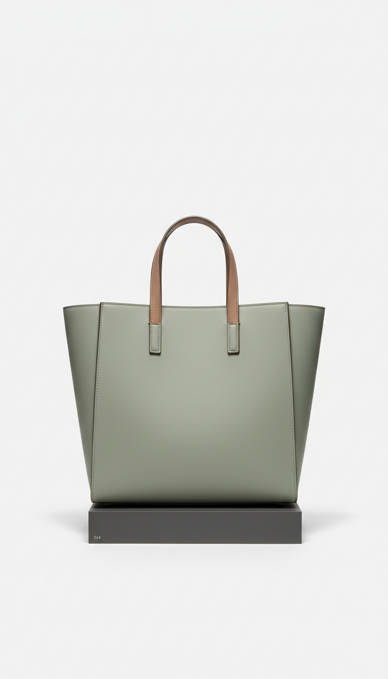 Structured Tote Bag in Sage Mist